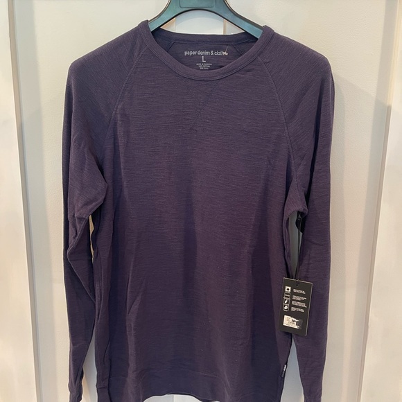 Paper Denim & Cloth Mens Long Sleeve Thermal pullover shirt NEW NWT Large - Picture 1 of 8